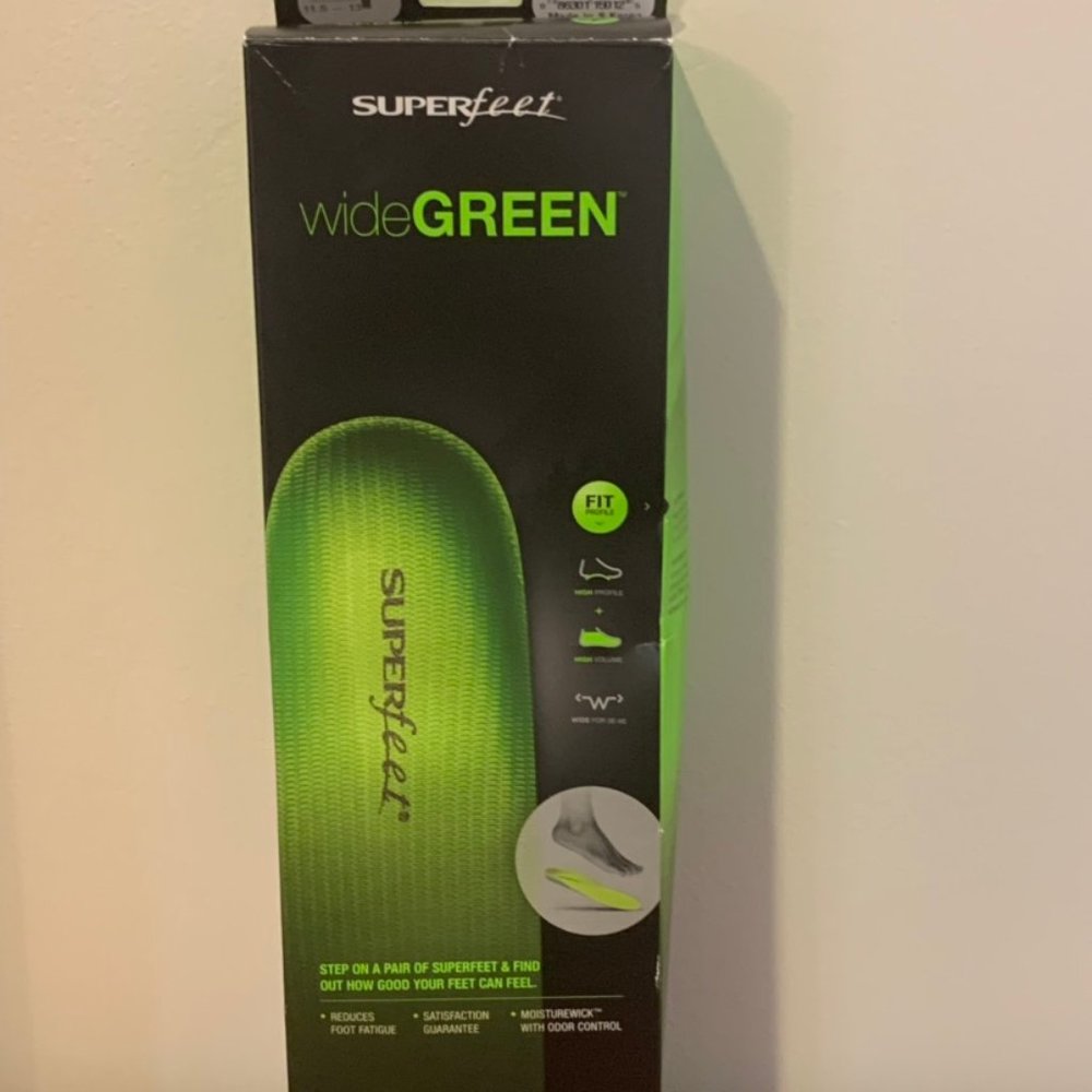 Superfeet Insole Wide Green Size F